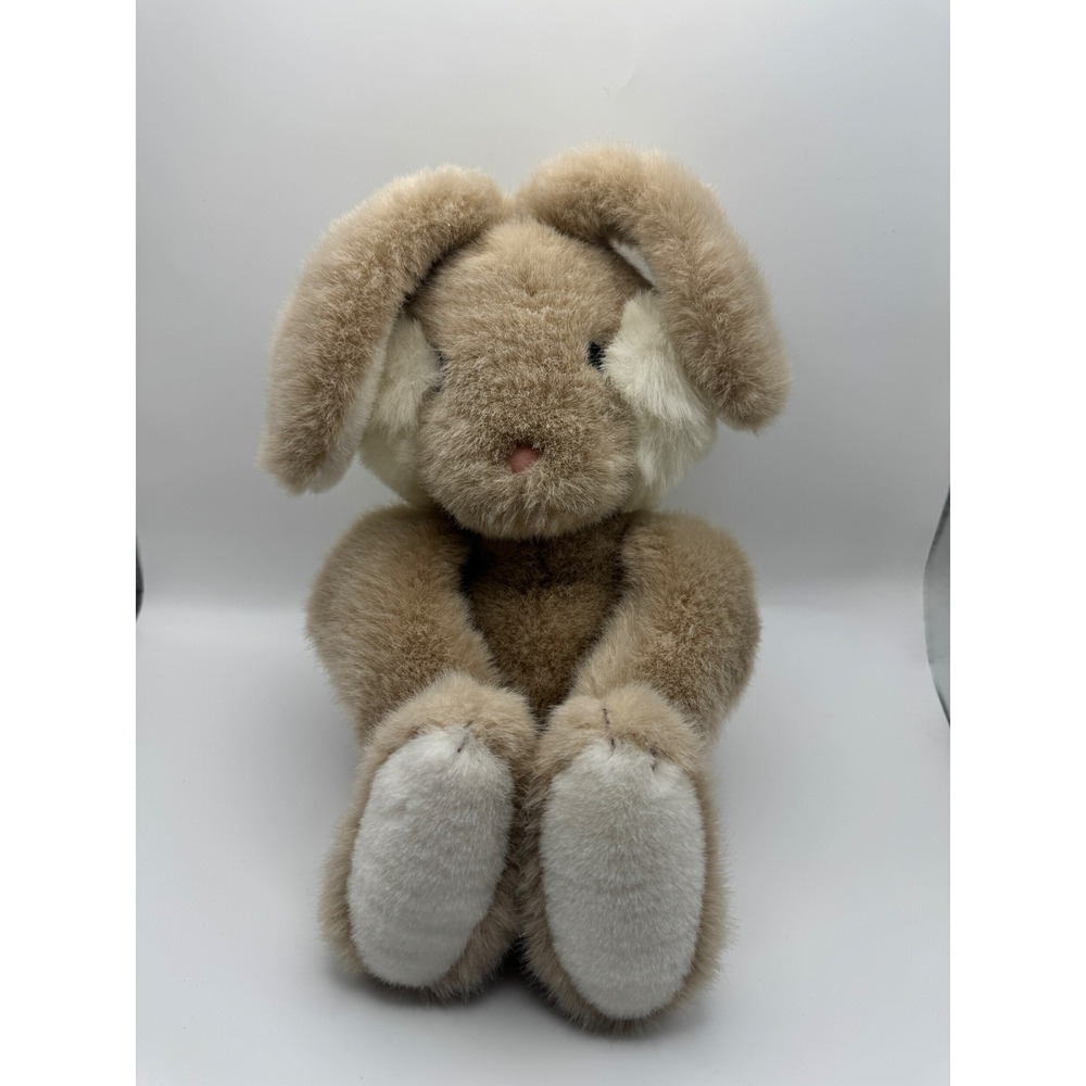 Gund Vintage 1984 Bunny Plush Kids (Sitting 8in) Tan Floppy Ear Rabbit Stuffed
